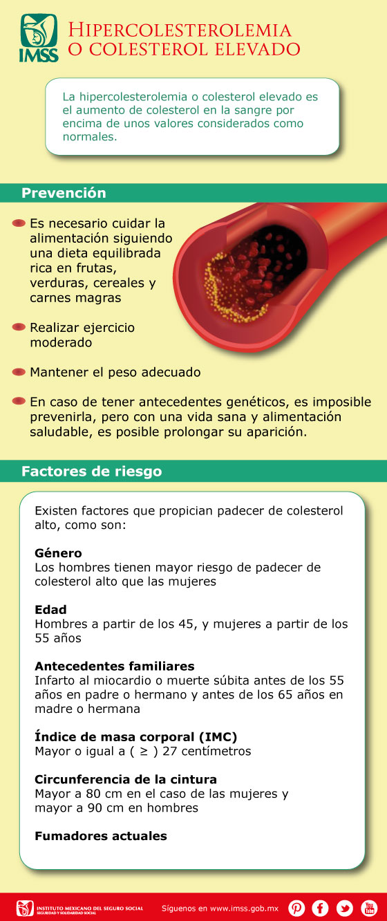 Hipercolesterolemia o Colesterol elevado