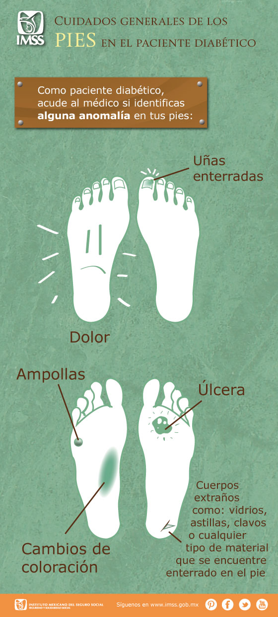 Cuidados generales de los pies en el paciente diabético